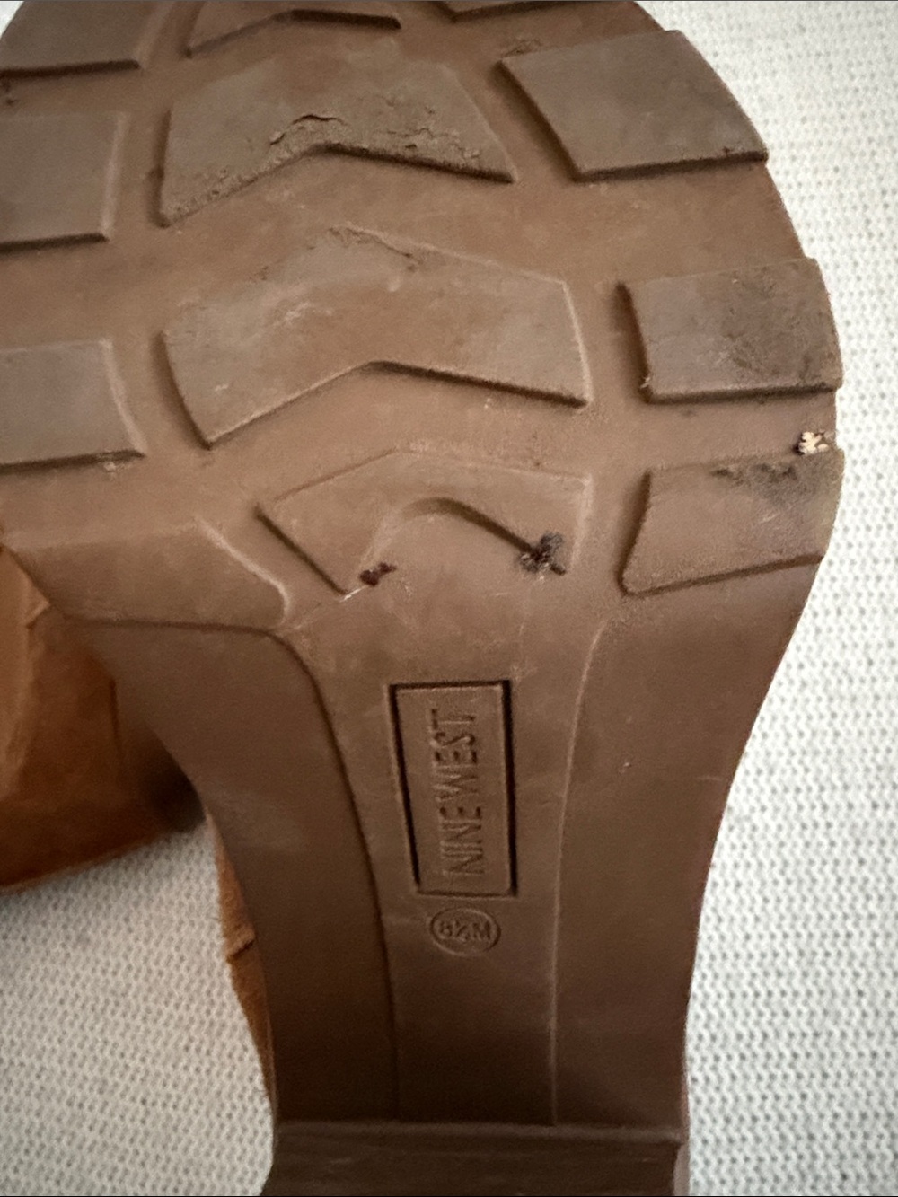 Nine West Ream 2 Chelsea Suede Heeled Boots Brown Size 8.5 - Picture 6 of 8
